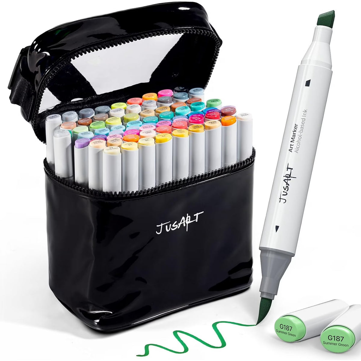 Alcohol Markers, 72 Colors Dual Tip(brush+chisel)