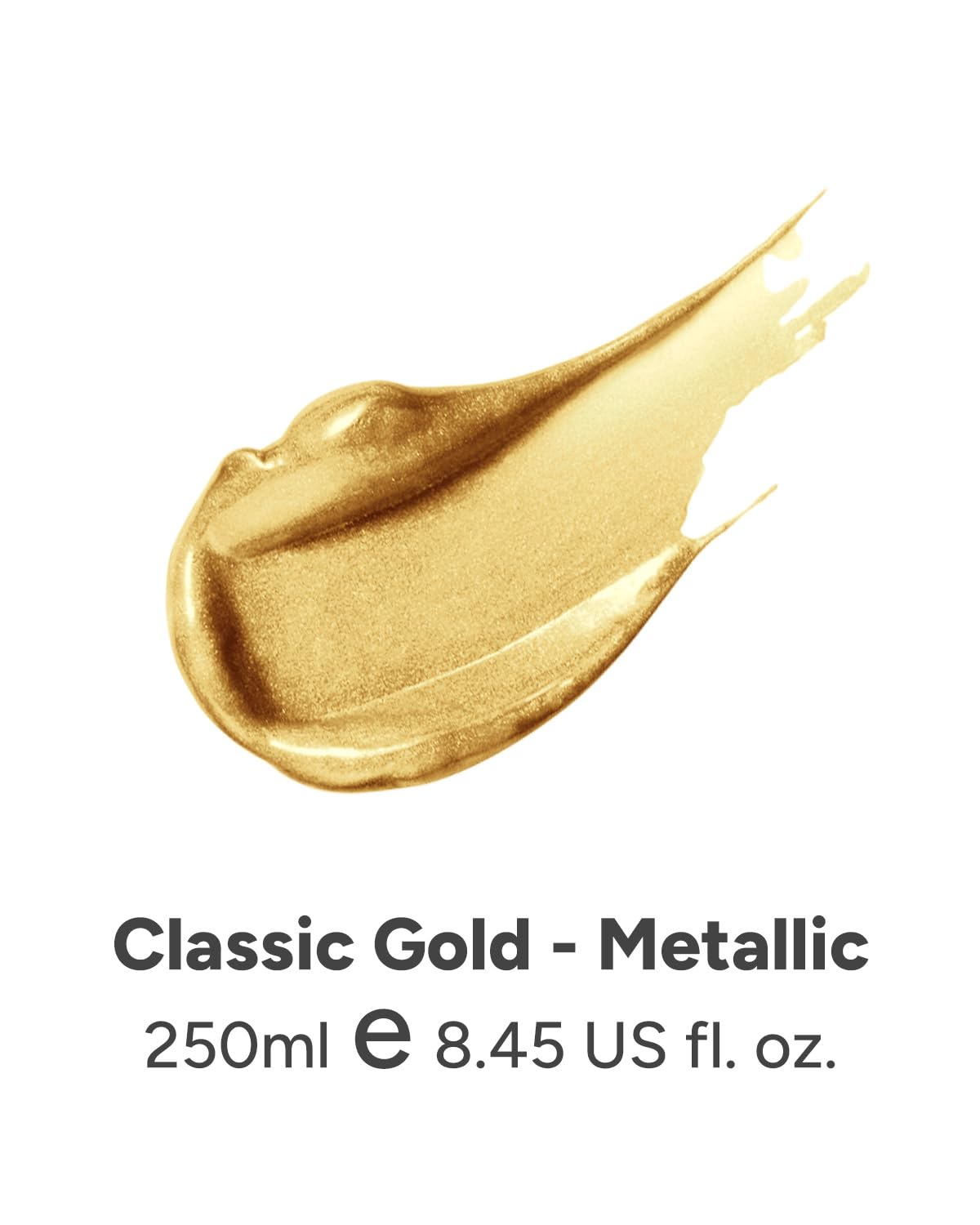 JusArt Acrylic Paint Metallic Gold Tubes(250ml, 8.45oz)