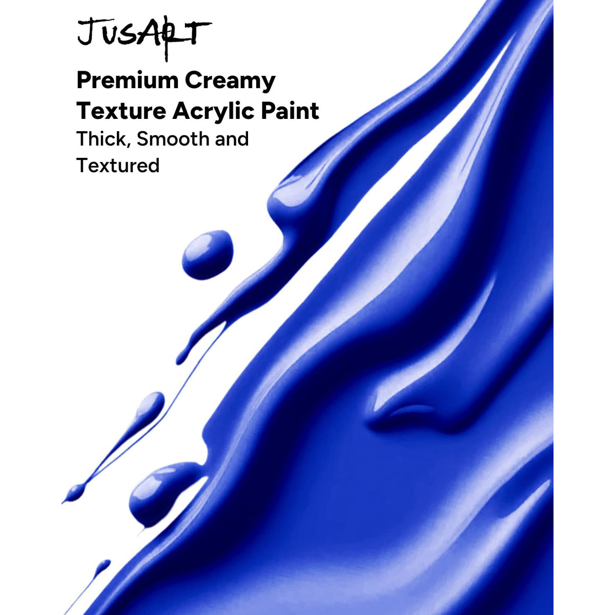 JusArt Acrylic Paint,Titanium White Paint Tubes 250ml(8.45 oz) Non-Toxic & Rich Pigment Craft Paints for Canvas Painting, Wood, Fabric, Stone, Ceramics, Art Supplies for Artists, Adults